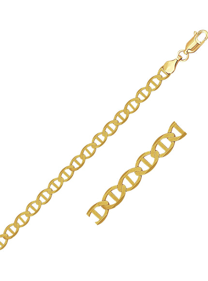 4.5mm 10k Yellow Gold Mariner Link Bracelet - Ellie Belle