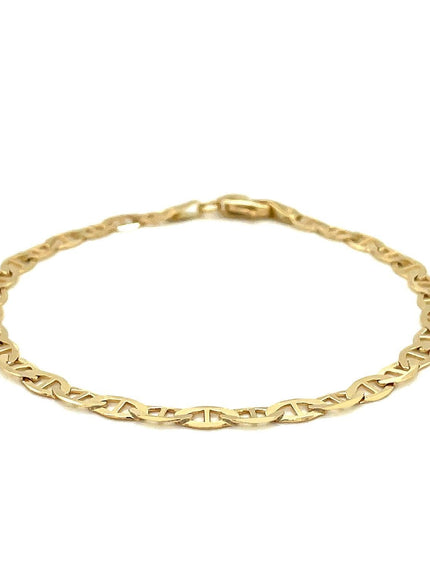 4.5mm 10k Yellow Gold Mariner Link Bracelet - Ellie Belle