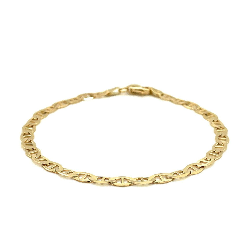 4.5mm 10k Yellow Gold Mariner Link Bracelet - Ellie Belle