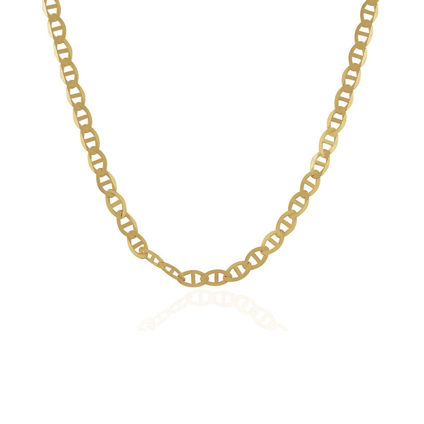 4.5mm 10k Yellow Gold Mariner Link Chain - Ellie Belle