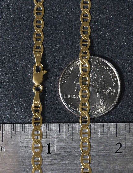4.5mm 10k Yellow Gold Mariner Link Chain - Ellie Belle