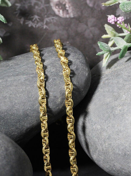 4.5mm 14k Yellow Gold Anchor Chain - Ellie Belle