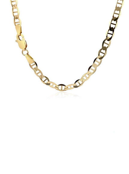 4.5mm 14k Yellow Gold Mariner Link Chain - Ellie Belle