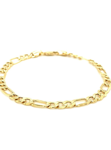 4.6mm 10k Yellow Gold Lite Figaro Bracelet - Ellie Belle