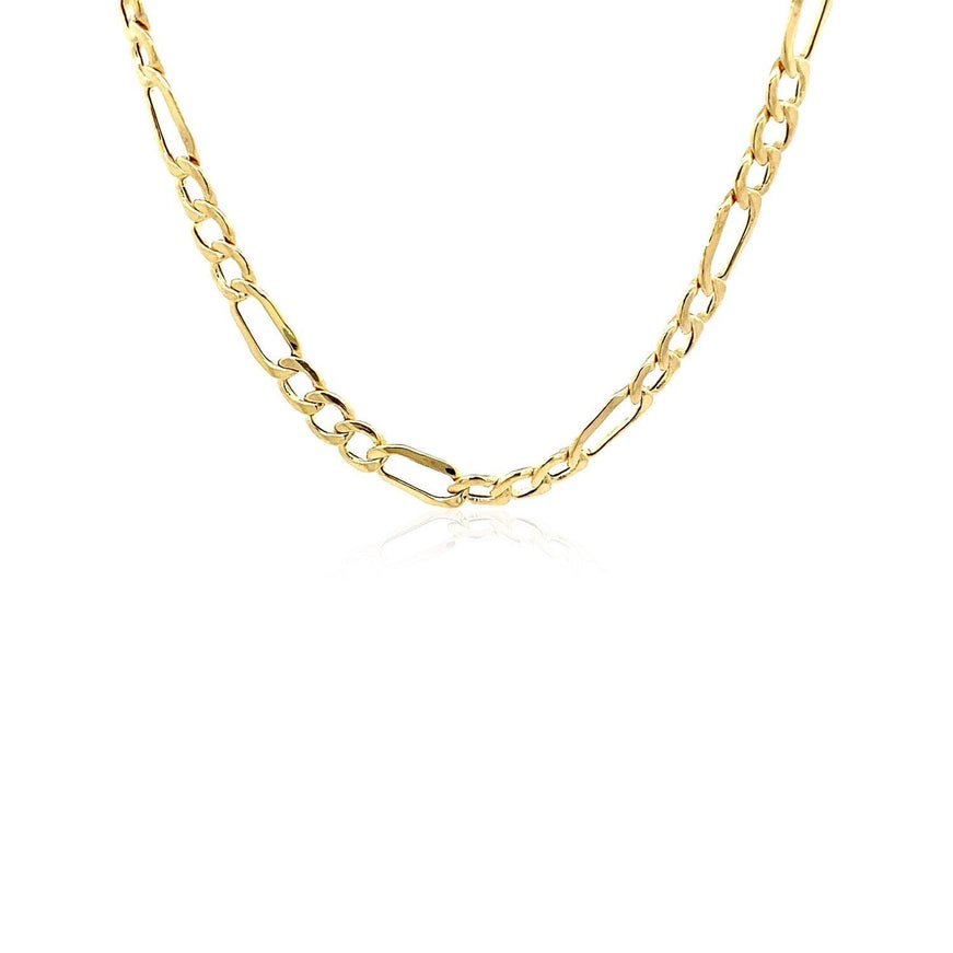 4.6mm 10k Yellow Gold Lite Figaro Chain - Ellie Belle