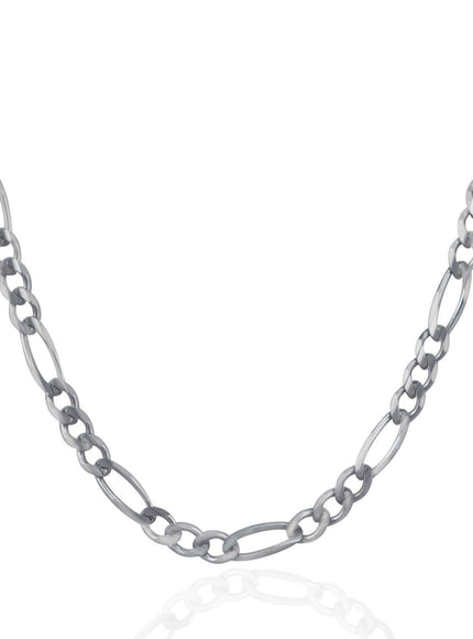 4.6mm 14k White Gold Solid Figaro Chain - Ellie Belle