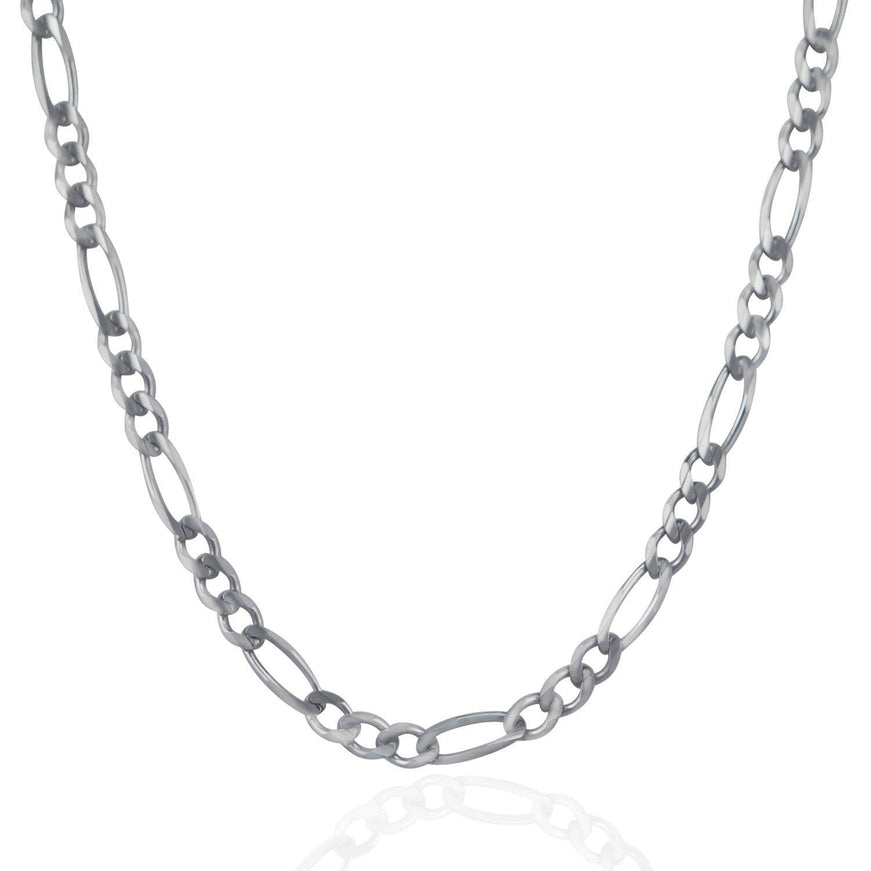 4.6mm 14k White Gold Solid Figaro Chain - Ellie Belle