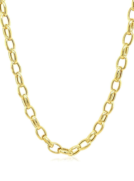 4.6mm 14k Yellow Gold Oval Rolo Chain - Ellie Belle