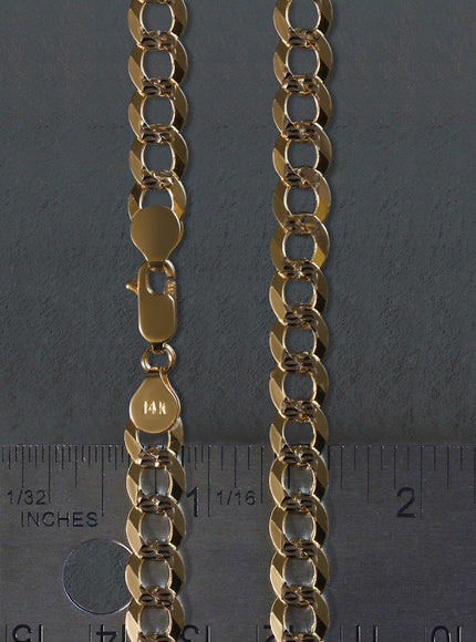 4.7 mm 14k Two Tone Gold Pave Curb Chain - Ellie Belle