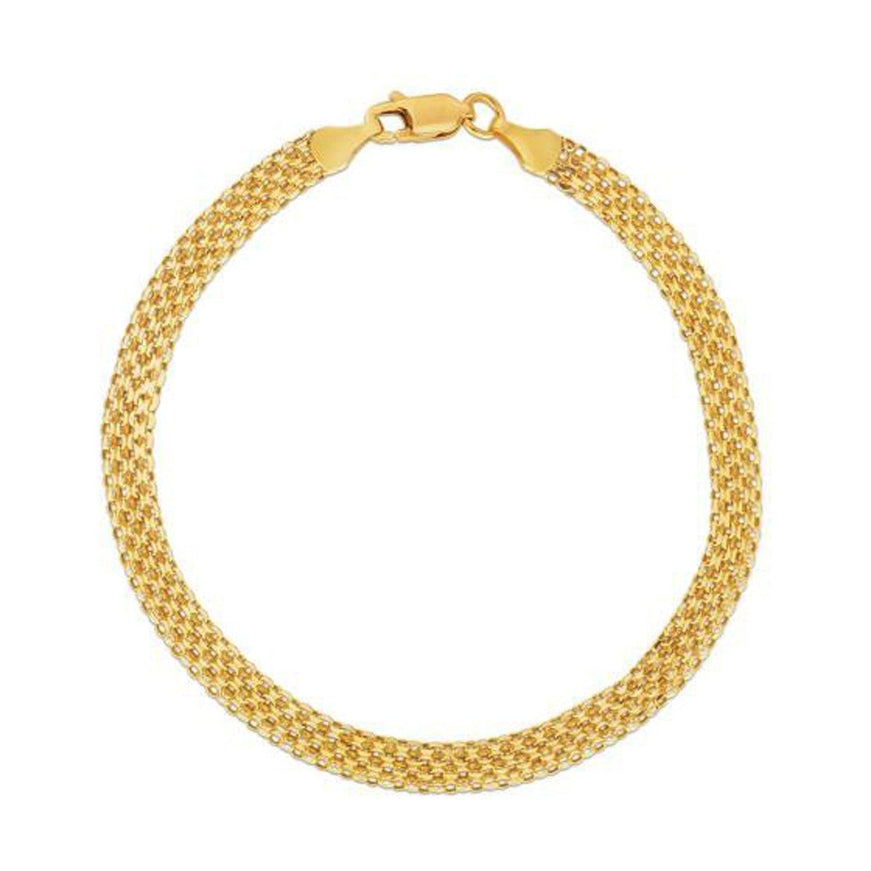 4.7mm 14k Yellow Gold Bismark Bracelet - Ellie Belle