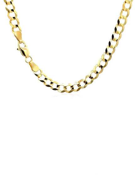 4.7mm 14k Yellow Gold Solid Curb Chain - Ellie Belle