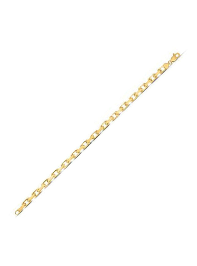 4.8mm 14k Yellow Gold French Cable Chain Bracelet - Ellie Belle