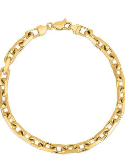 4.8mm 14k Yellow Gold French Cable Chain Bracelet - Ellie Belle