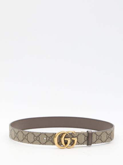 Gucci Gg Marmont Reversible Belt Beige