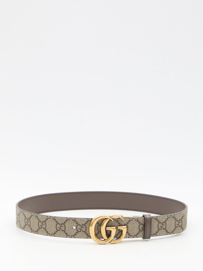 Gucci Gg Marmont Reversible Belt Beige