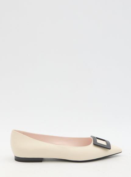 Roger Vivier Gommettine Ballerina Flats White