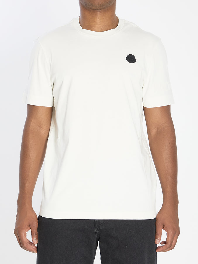 Moncler Logo T-shirt In Cotton. Chiedi A Chatgpt White