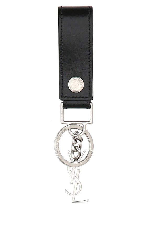 Saint Laurent Monogram Leather Keyring