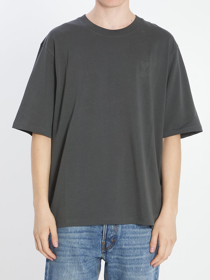Ami Paris Ami De Coeur T-shirt Grey
