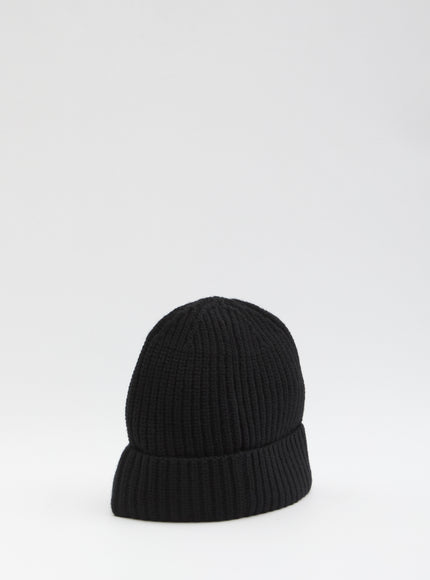 Stone Island Beanie With Compass Logo Patch