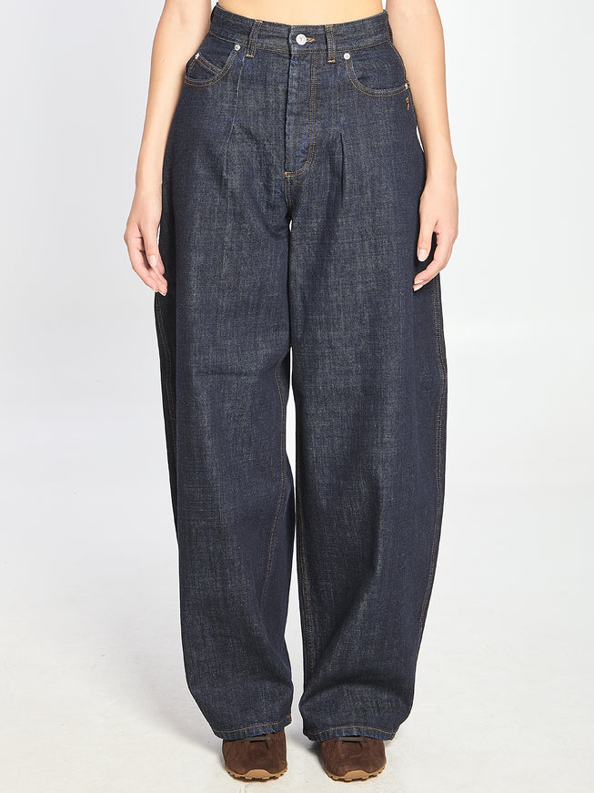 Jacquemus De-nimes Ovalo Denim Pants Blue