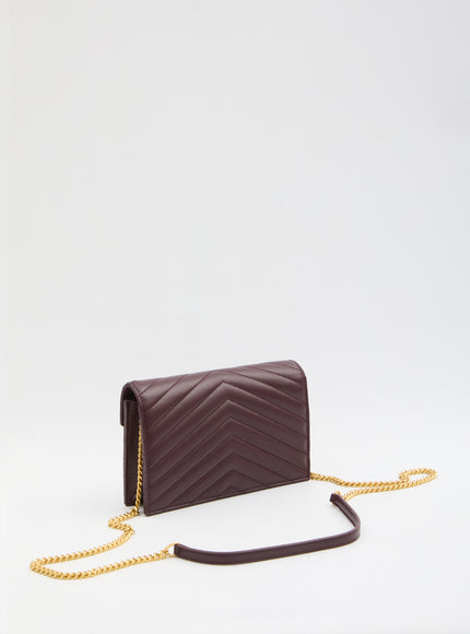Saint Laurent Envelope Cassandre Wallet With Chain