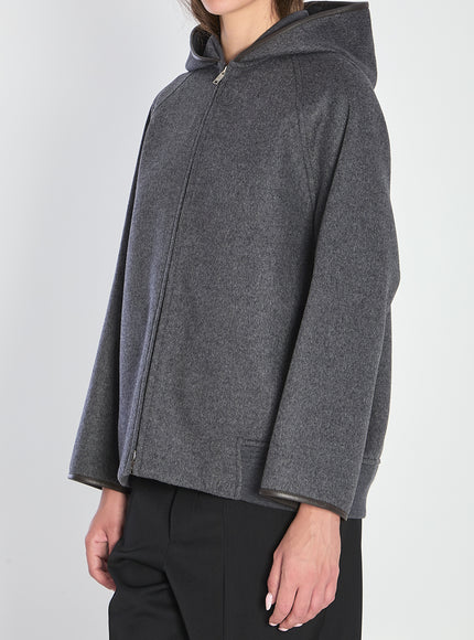 Bottega Veneta Double Face Wool Hood Blouson