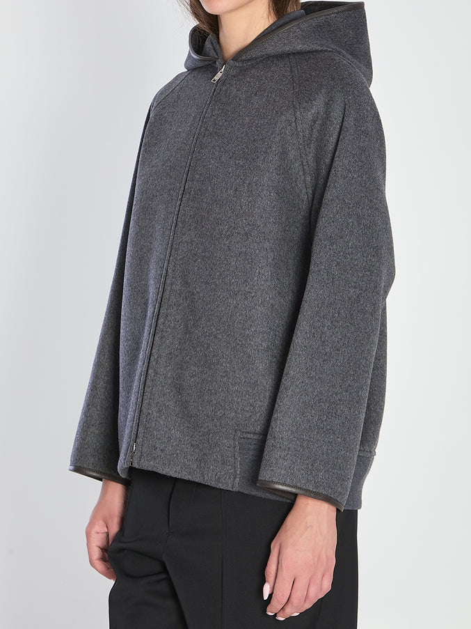 Bottega Veneta Double Face Wool Hood Blouson