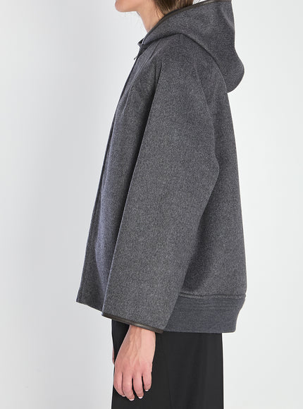Bottega Veneta Double Face Wool Hood Blouson