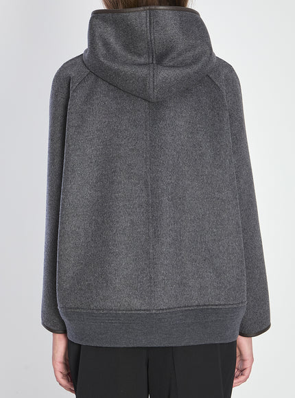 Bottega Veneta Double Face Wool Hood Blouson
