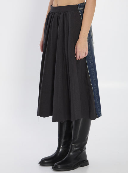 Balenciaga Pleated Hybrid Skirt