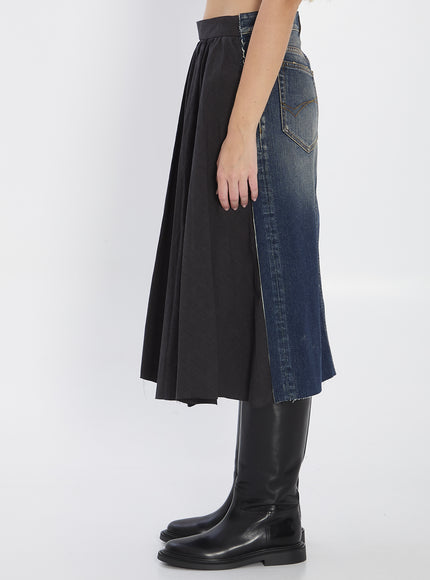 Balenciaga Pleated Hybrid Skirt