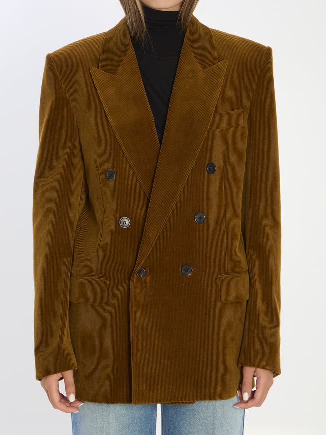 Saint Laurent Corduroy Jacket Brown
