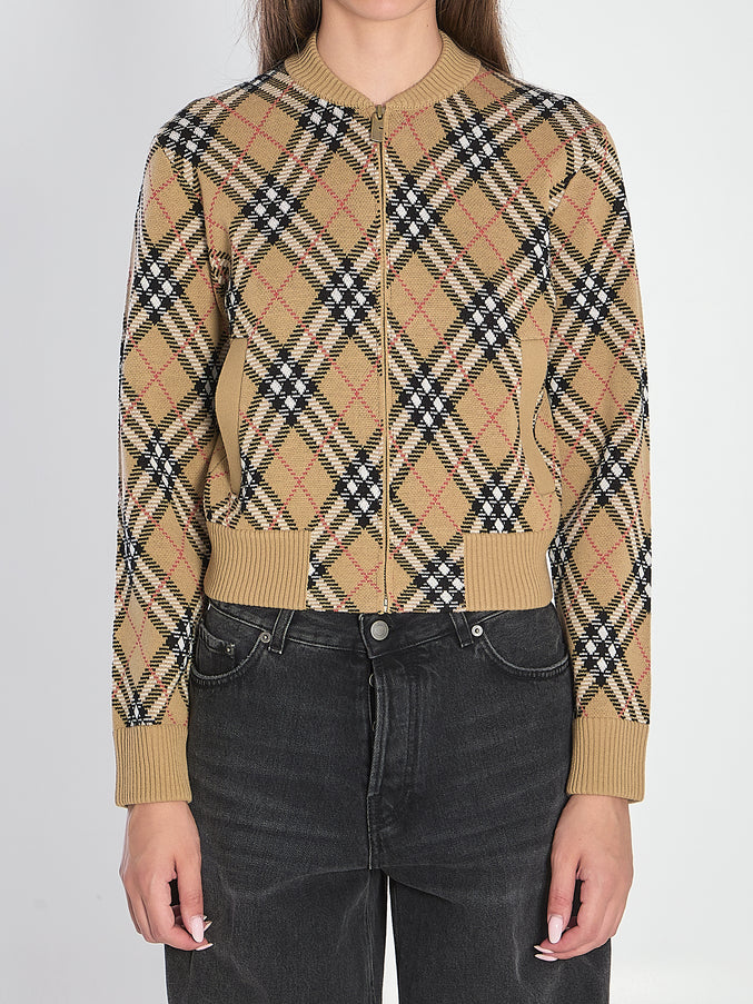 Burberry Check Sweater Beige