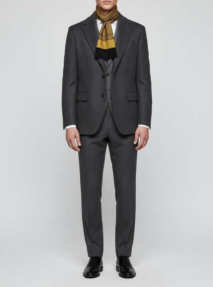 Dolce & Gabbana Men's Silk Scarf in Yellow