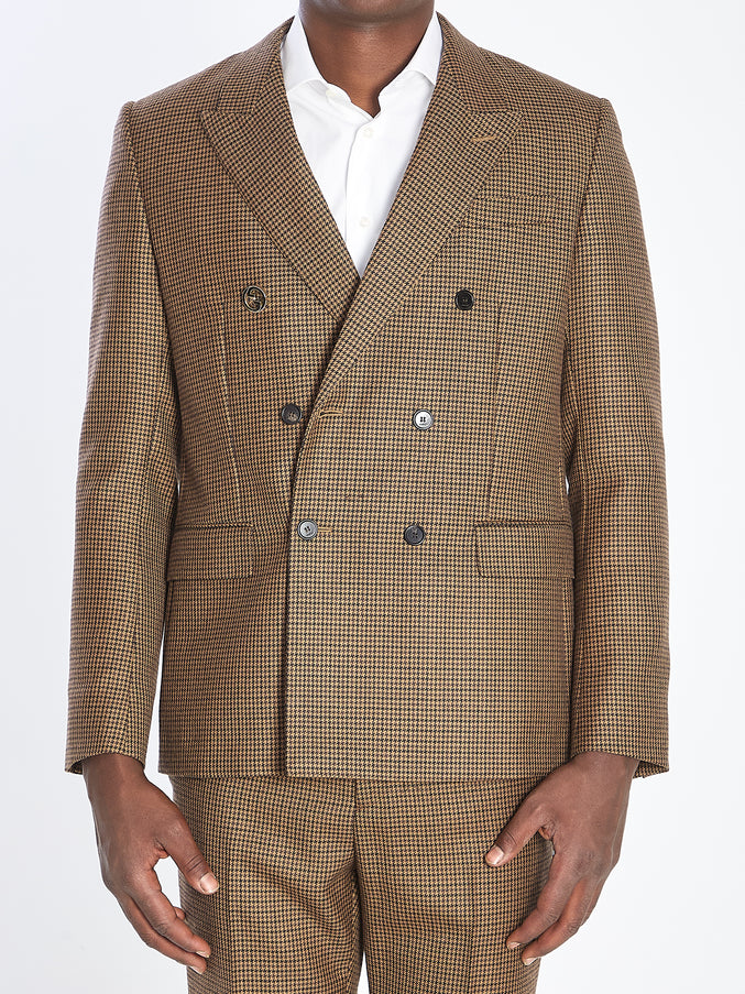 Gucci Wool Tweed Jacket Beige Double-Breasted Beige