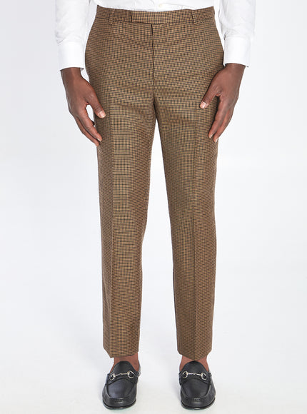 Gucci Wool Tweed Trousers Beige