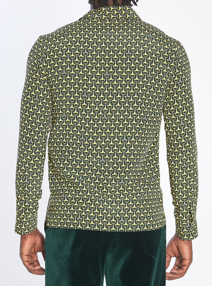 Gucci Silk Shirt With Horsebit Print