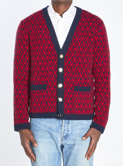 Valentino Garavani Toute La V Cardigan Blue