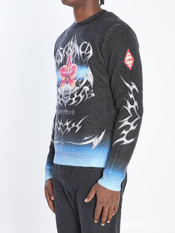 Casablanca Sweater With Blades Print