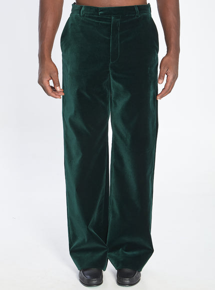 Gucci Velvet Trousers Green