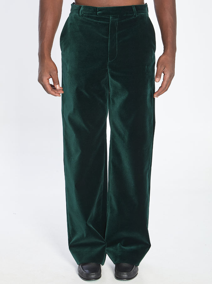 Gucci Velvet Trousers Green