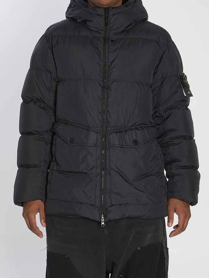 Stone Island Crinkle Reps Ny Puffer Jacket Black