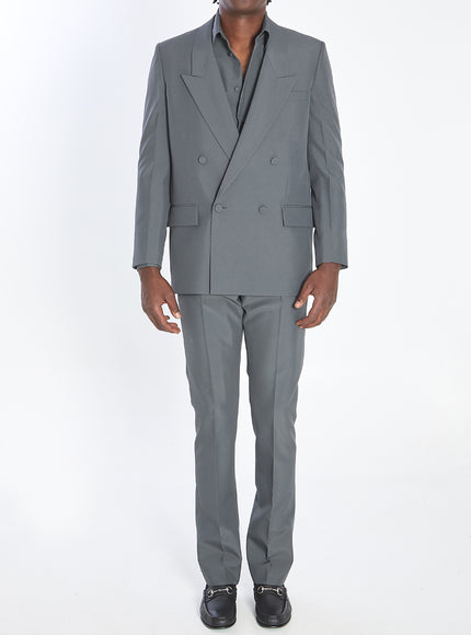 Gucci Double-breasted Jacket In Technical Fabric