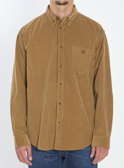 Celine Corduroy Shirt Brown