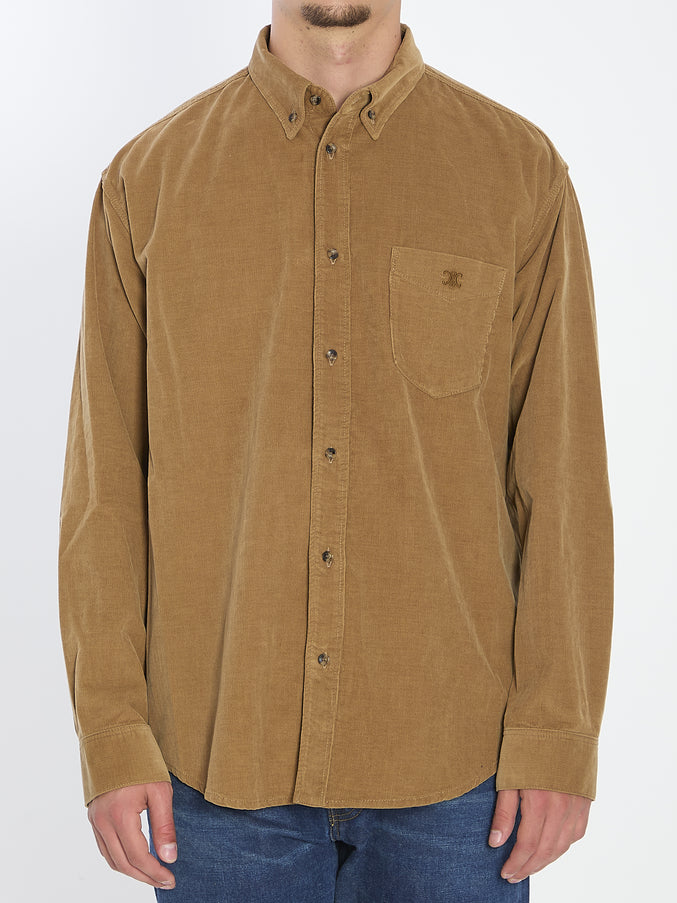 Celine Corduroy Shirt Brown