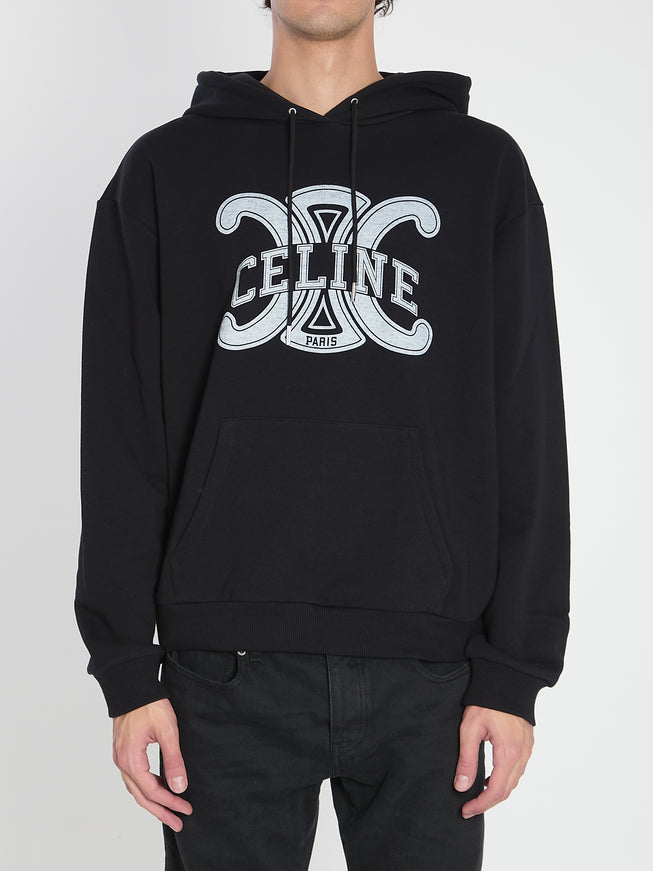 Celine Triomphe Hoodie Black
