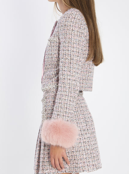Self Portrait Pink Bouclé Jacket