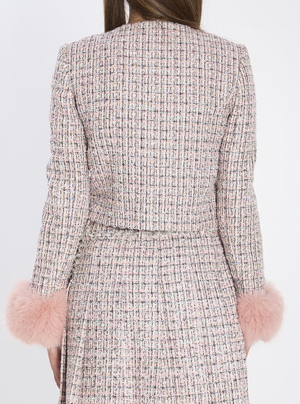 Self Portrait Pink Bouclé Jacket