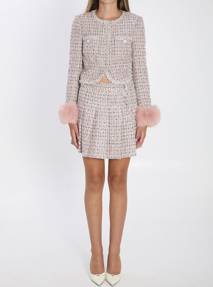 Self Portrait Pink Bouclé Jacket